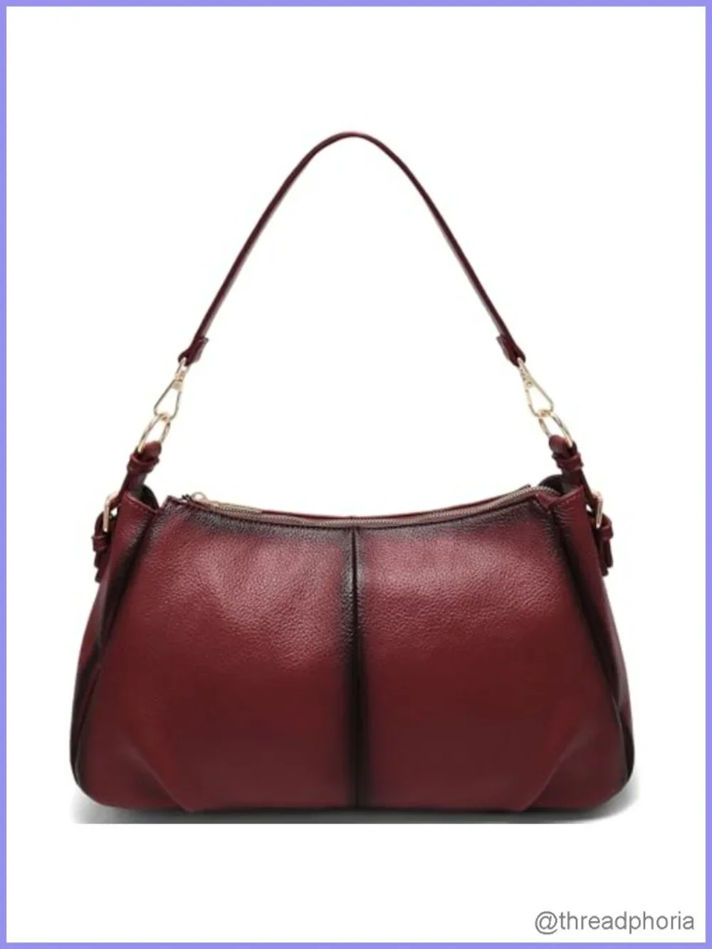 Vintage Soft Faux Leather Hobo Bag Women Shoulder Satchel Purse